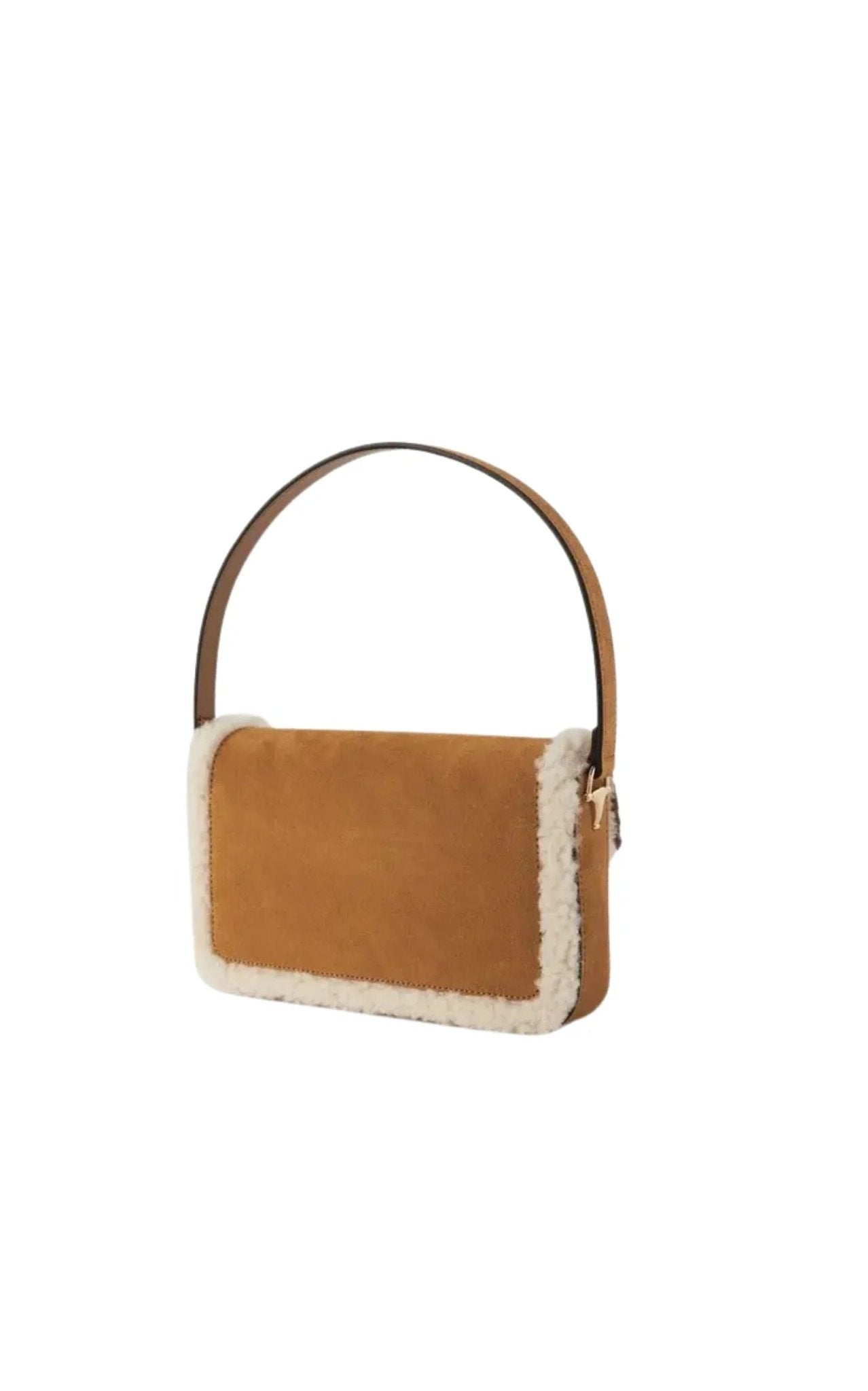 Gucci 1955 Horsebit Suede Tote Bag with Shearling - Trim - Runway Catalog