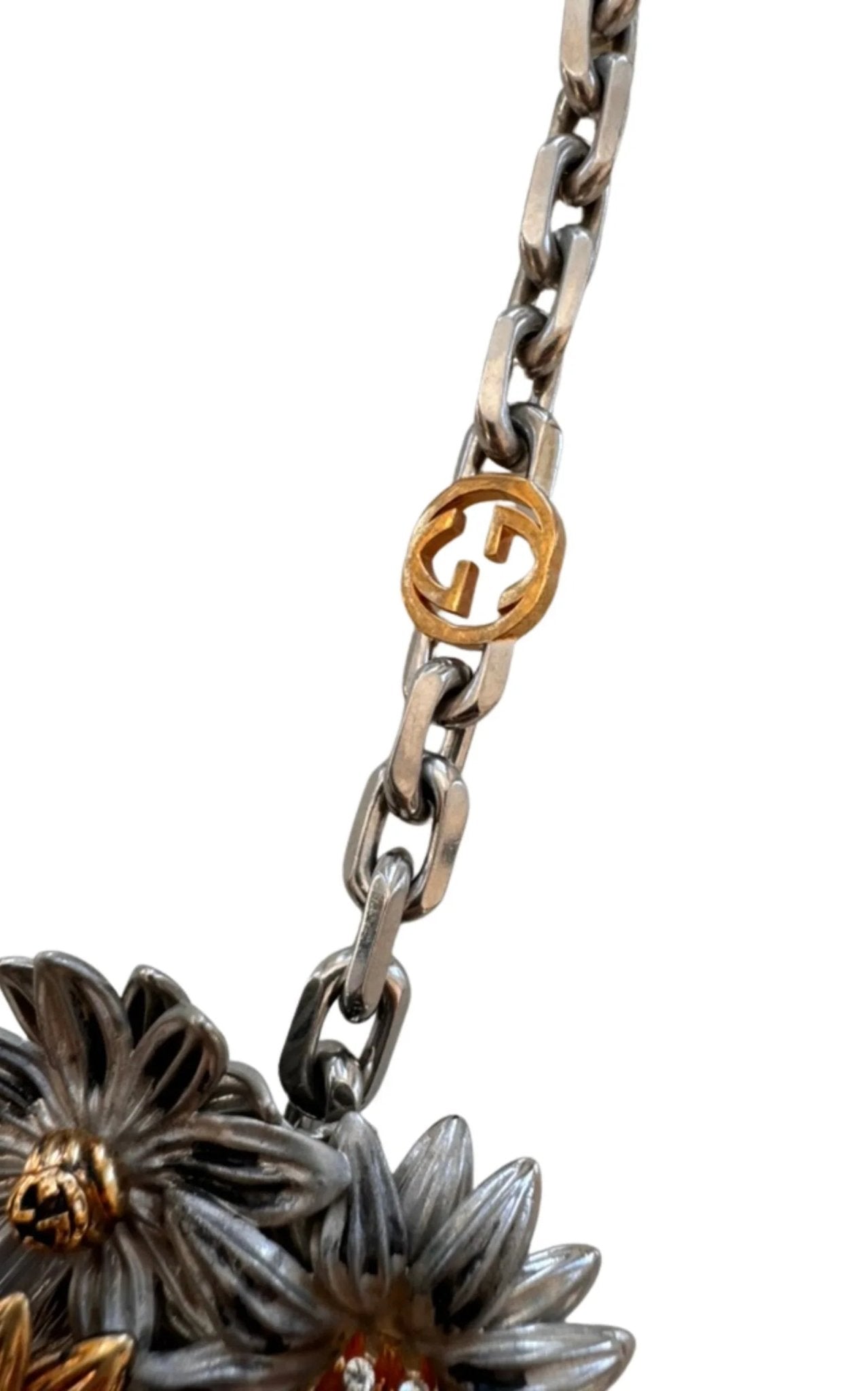 Gucci Floral Crystals Fringe Necklace - Runway Catalog