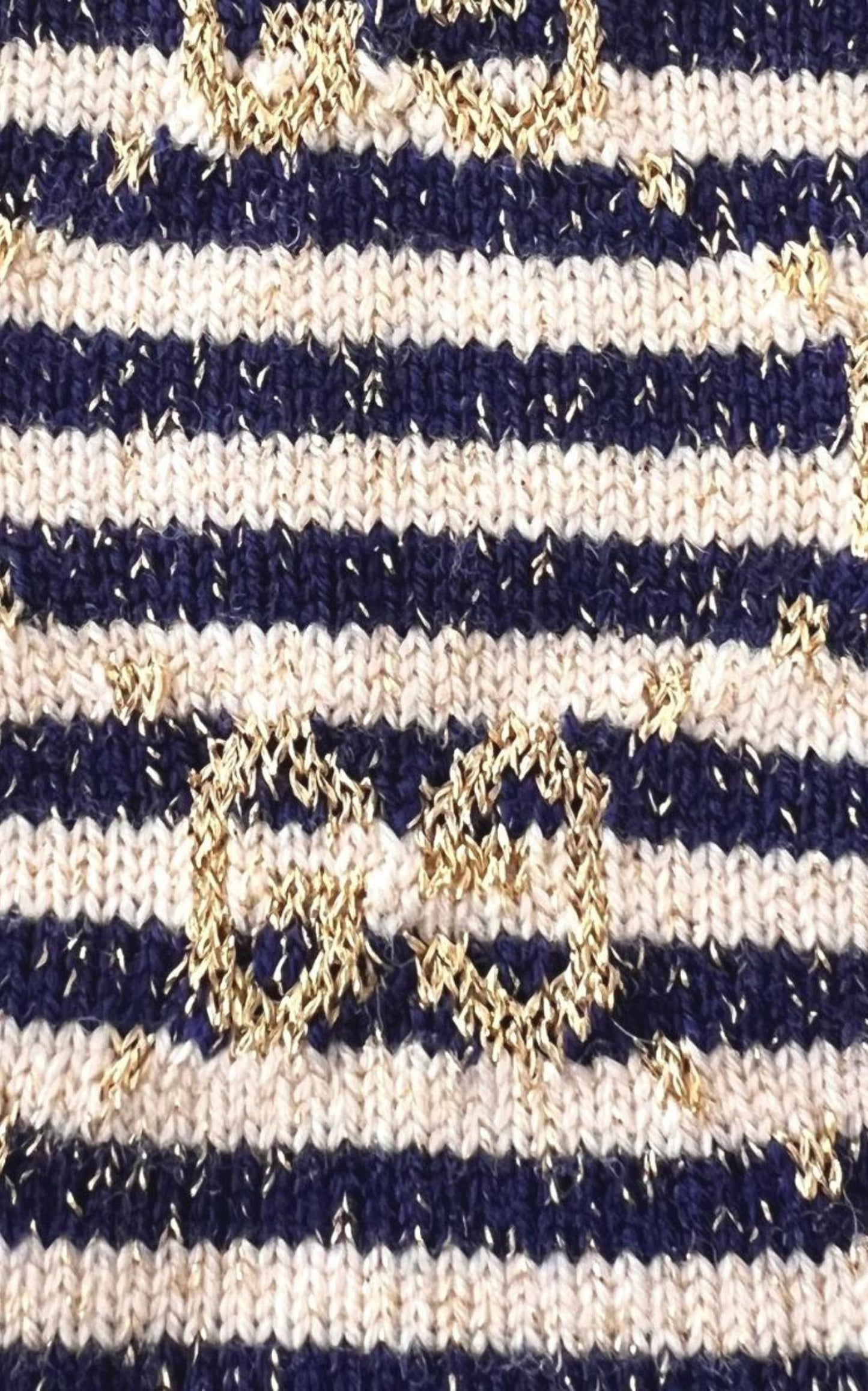 GG Blue Ivory Wool Blend Gloves Gucci