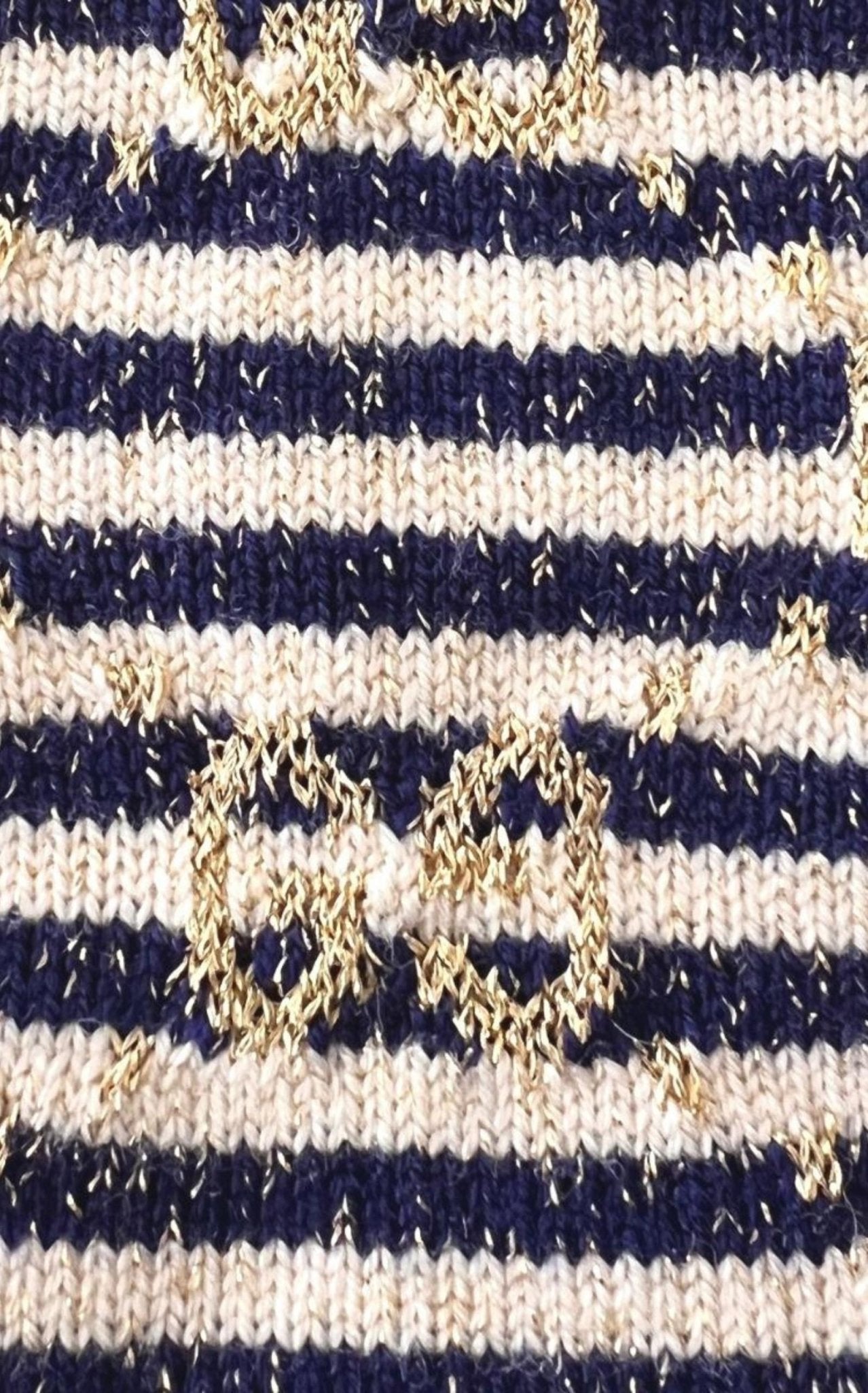 Gucci GG Blue Ivory Wool Blend Gloves - Runway Catalog