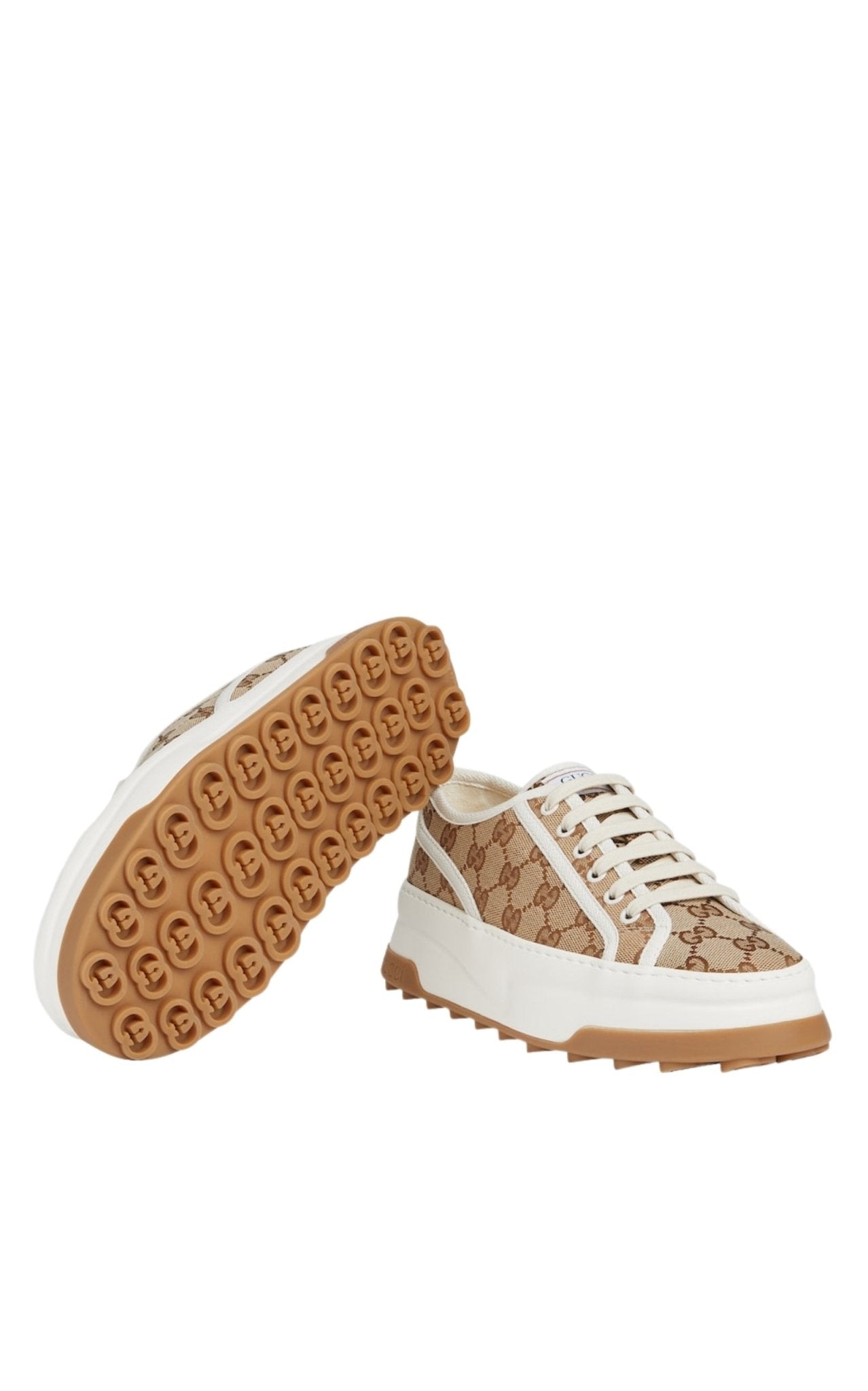 Gucci GG canvas platform sneakers platform sole detail