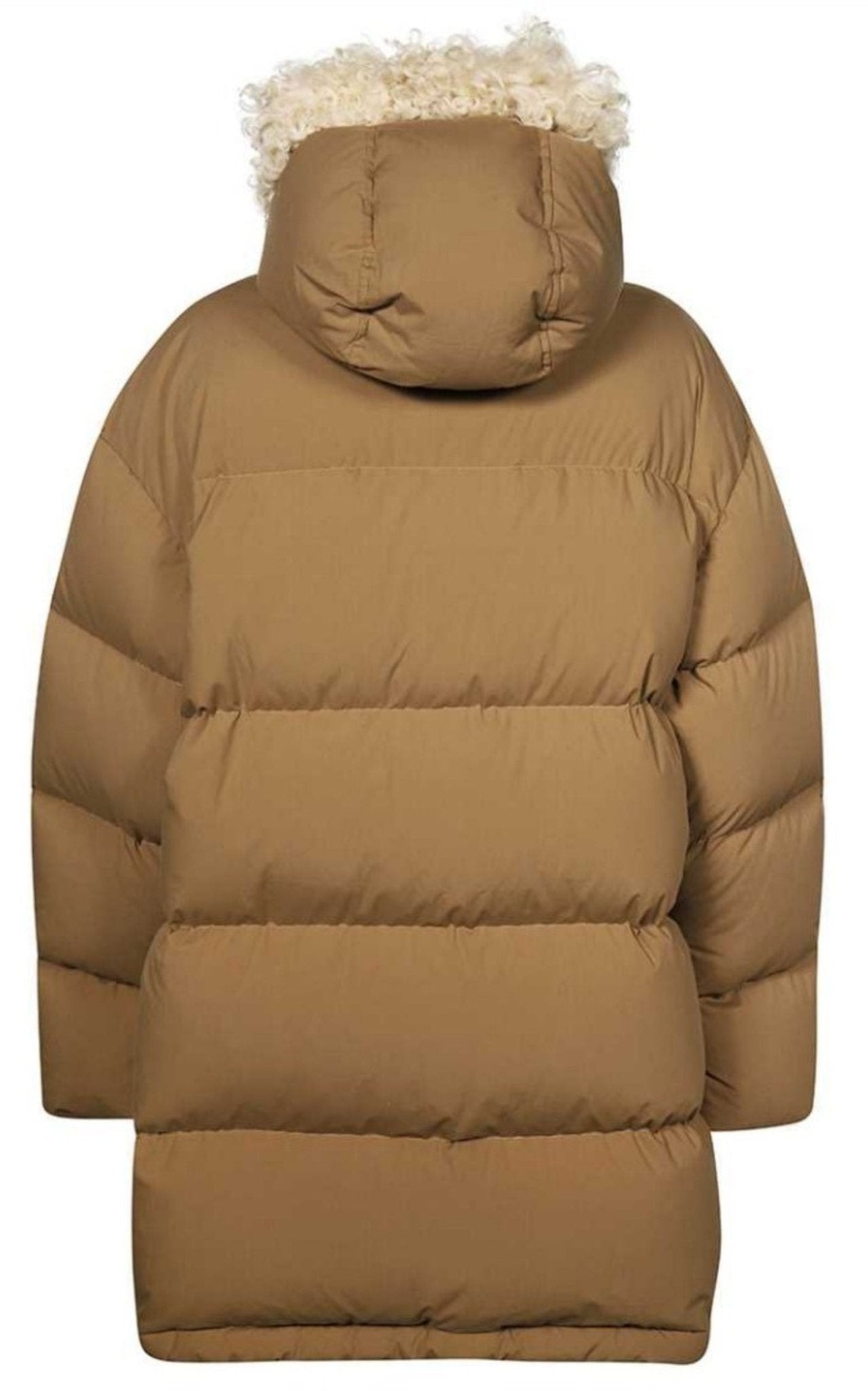 Gucci Gucci Padded Puffer Jacket with Faux Fur Hood in Sand - Runway Catalog