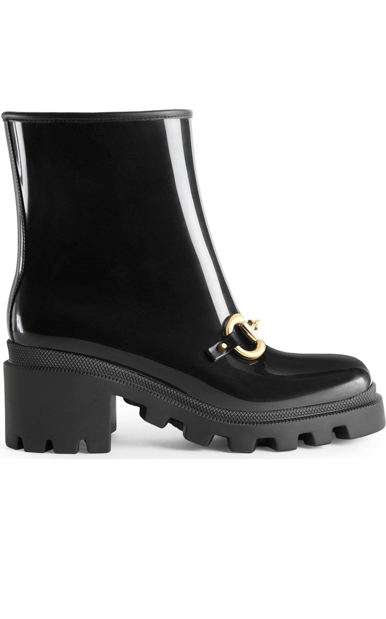 靴 GUCCI horse bit rain rubber loafers Gucci Horsebit - Detailed Heeled Rubber Rain Boots - Runway Catalog
