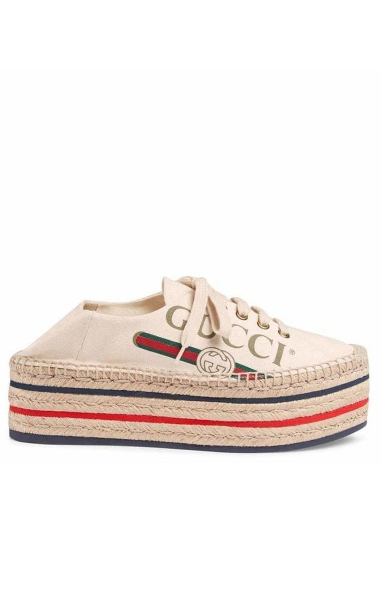 Gucci Logo Platform Espadrilles - Runway Catalog