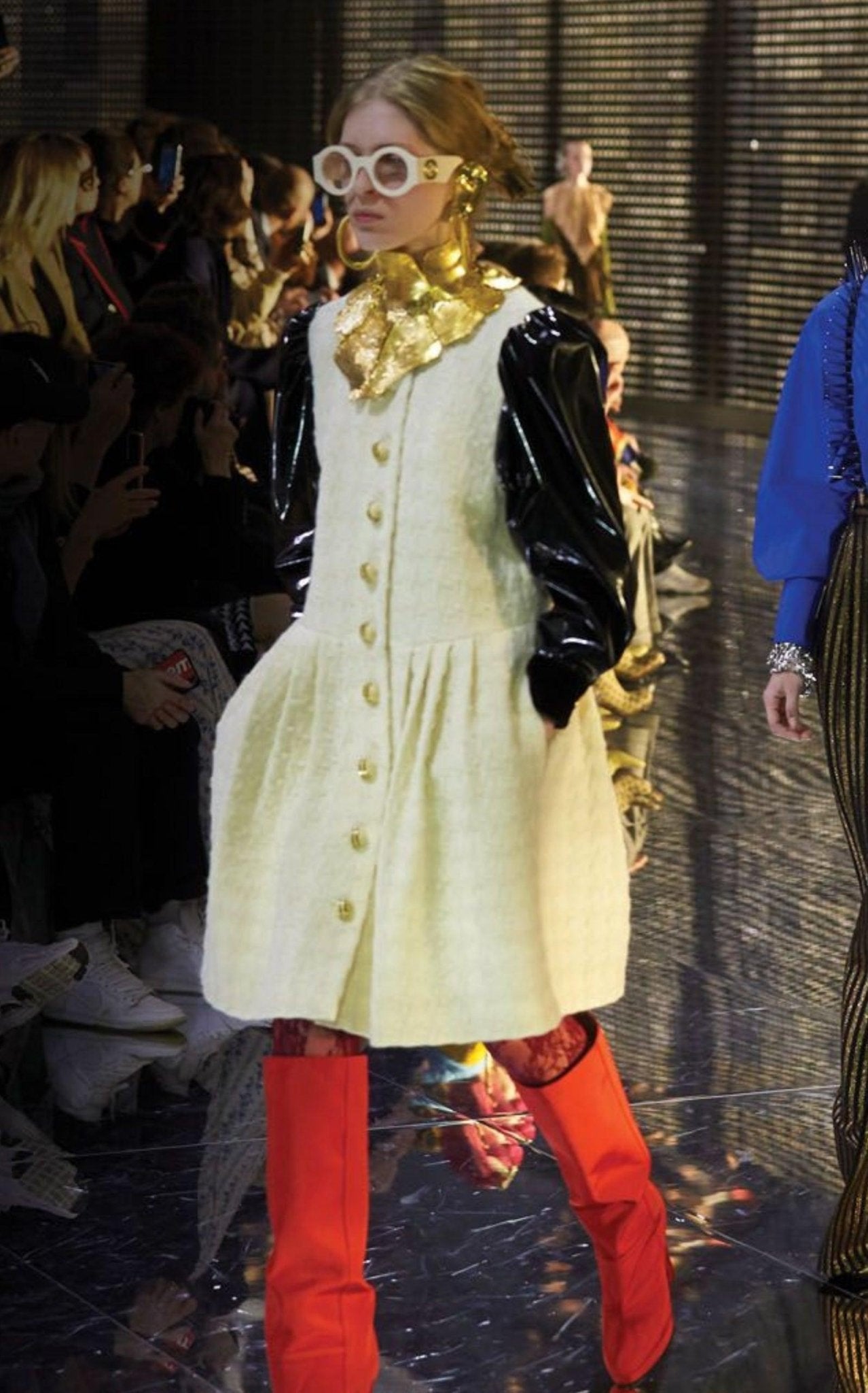 Gucci Vinyl - Sleeve Flared Mini Dress - Runway Catalog