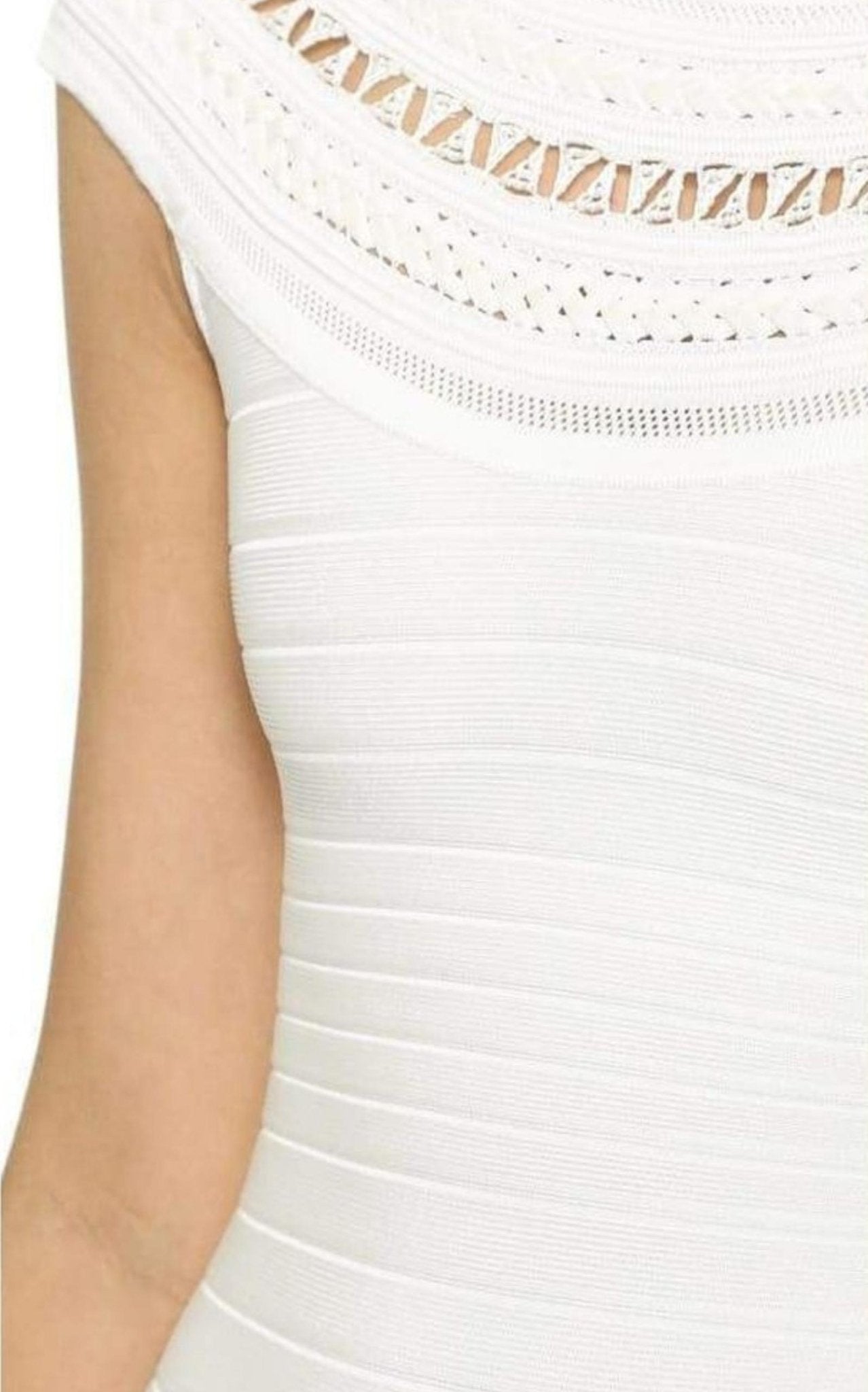 Herve Leger Sophia Braided Ottoman Crochet Gown - Runway Catalog