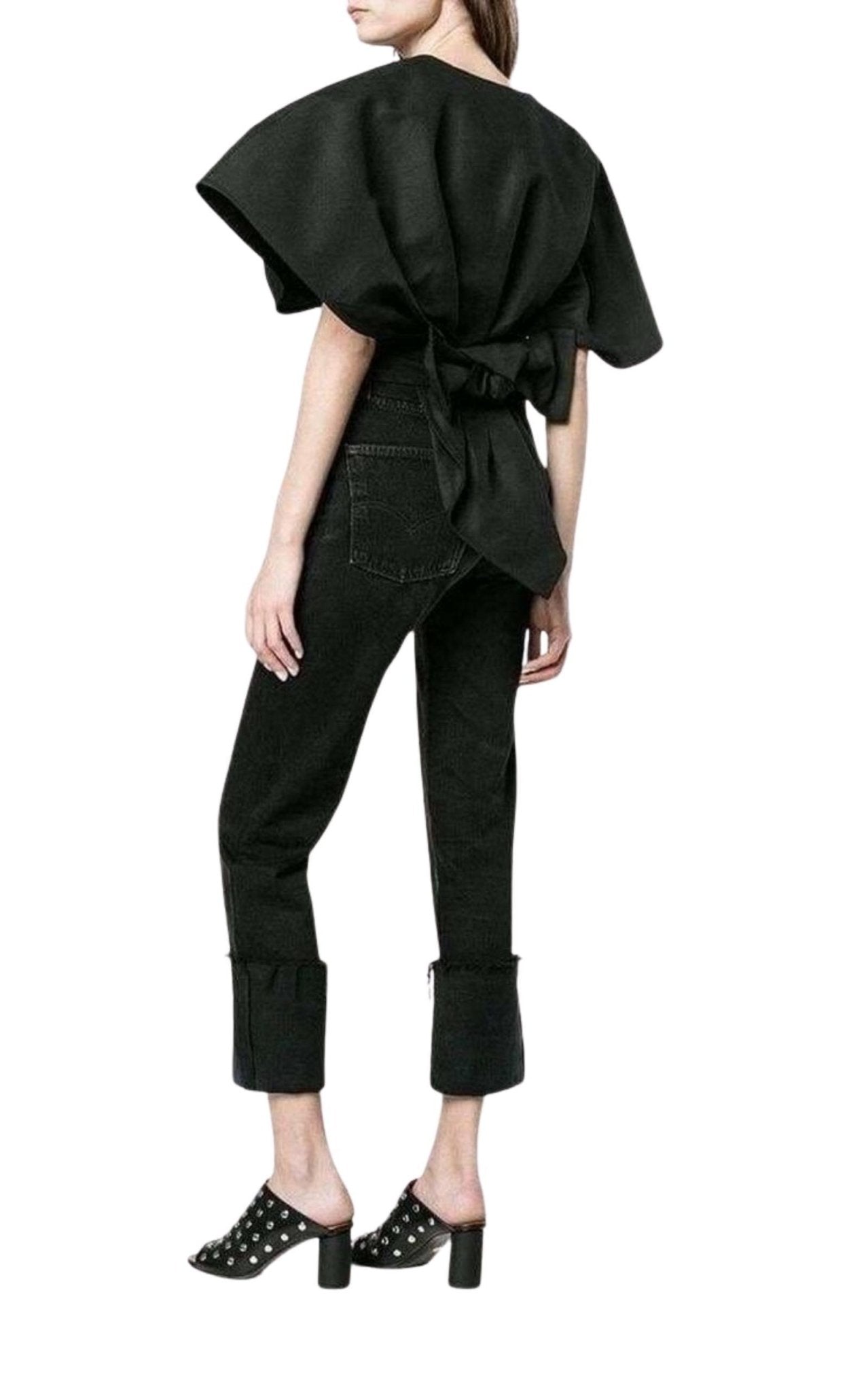Jacquemus Cropped Bolero Wrap Blouse - Runway Catalog