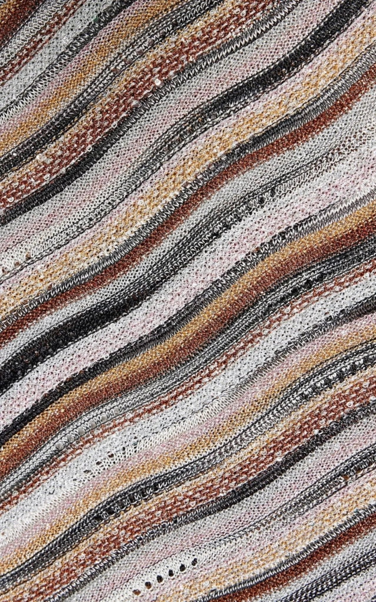 Missoni Embellished Metallic Crochet - Knit Mini Dress - Runway Catalog