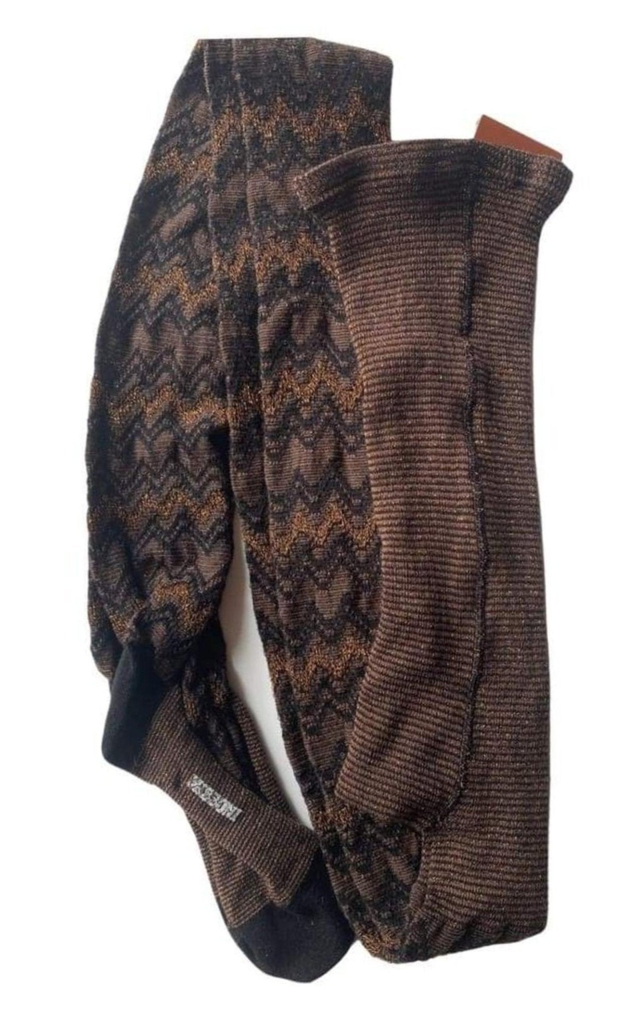 Missoni Metallic Shimmer Zigzag Tights - Runway Catalog