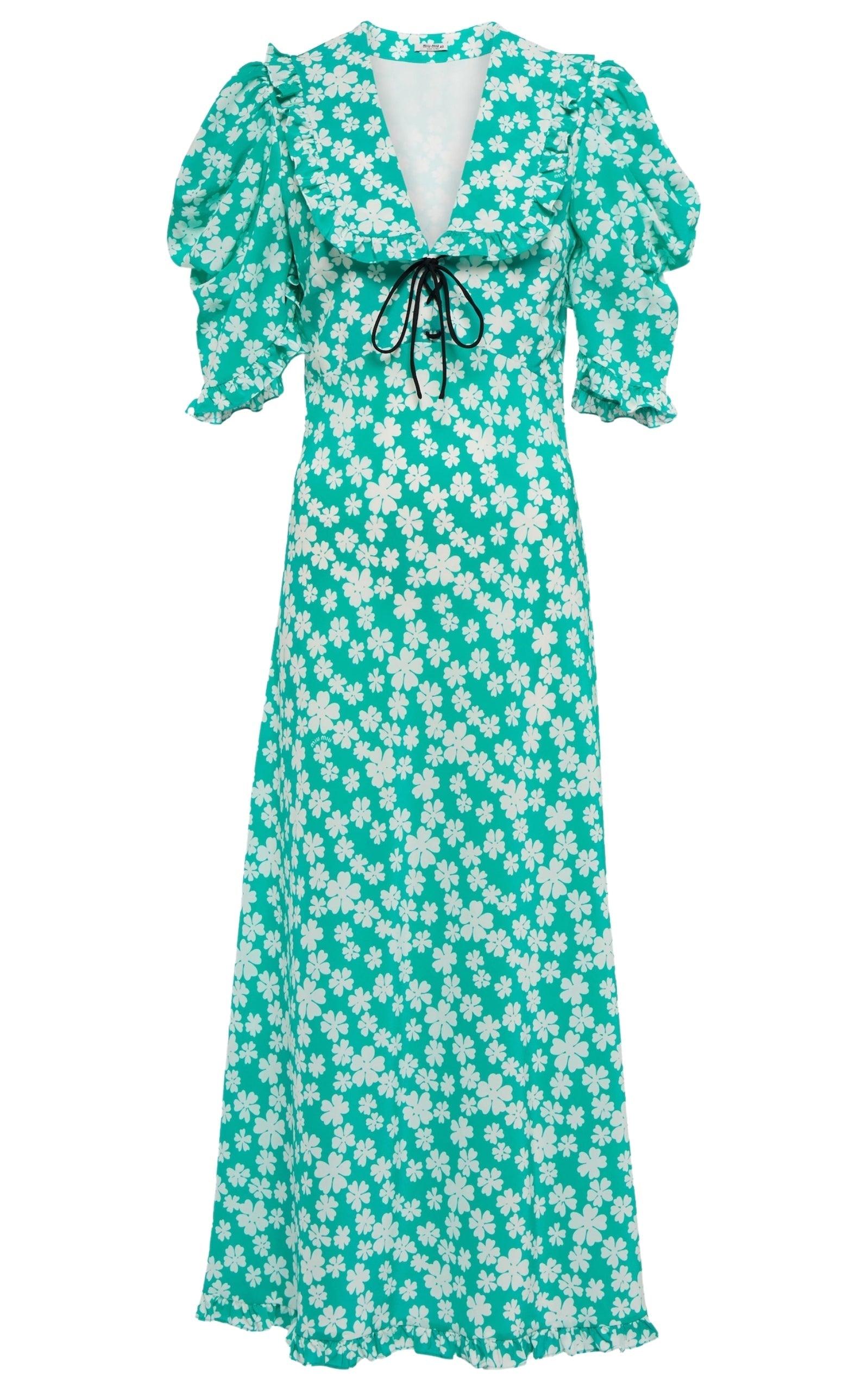 Miu Miu Floral Midi Dress Runway Catalog