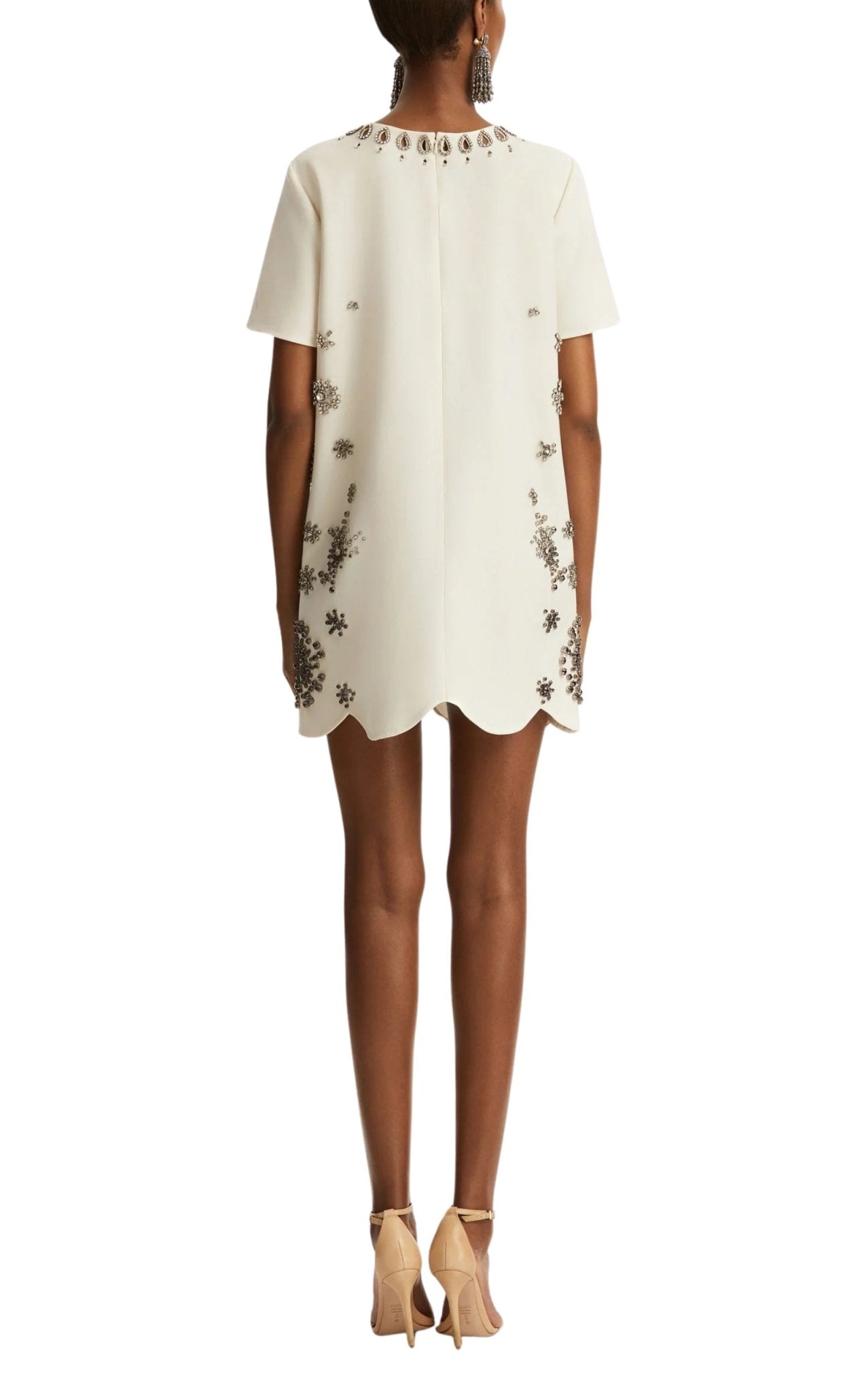 Oscar de la Renta Crystal Medallion Shift Dress - Runway Catalog