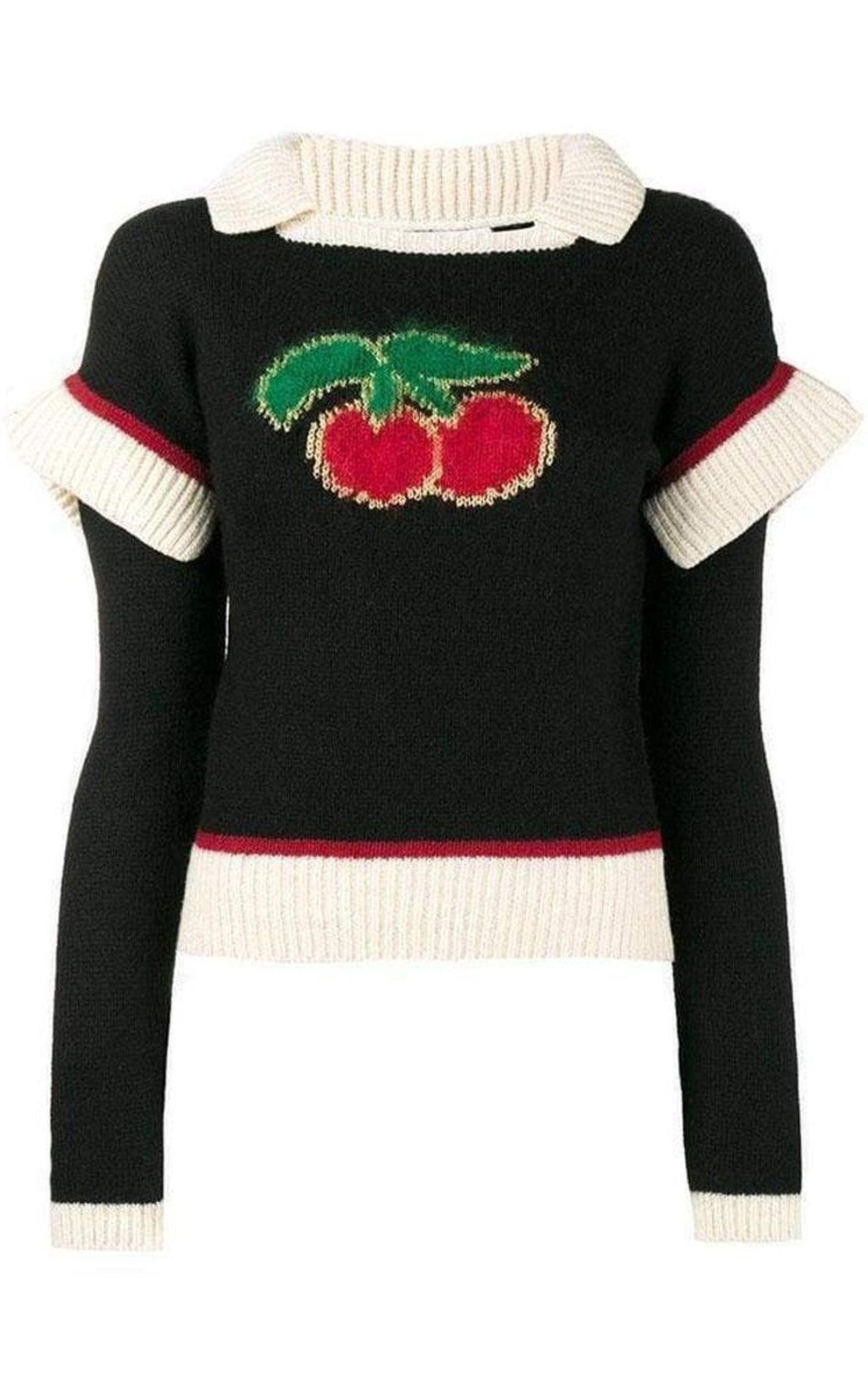 Philosophy Di Lorenzo Serafini Wool Blend Cherry Sweater - Runway