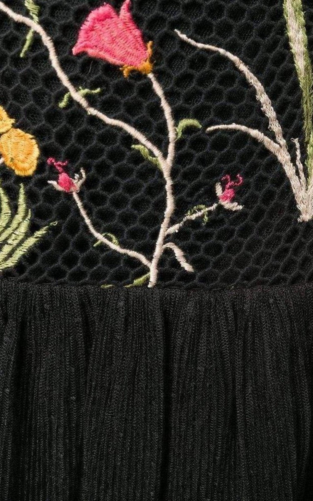 Red Valentino Embroidered Flower Lace Dress - Runway Catalog