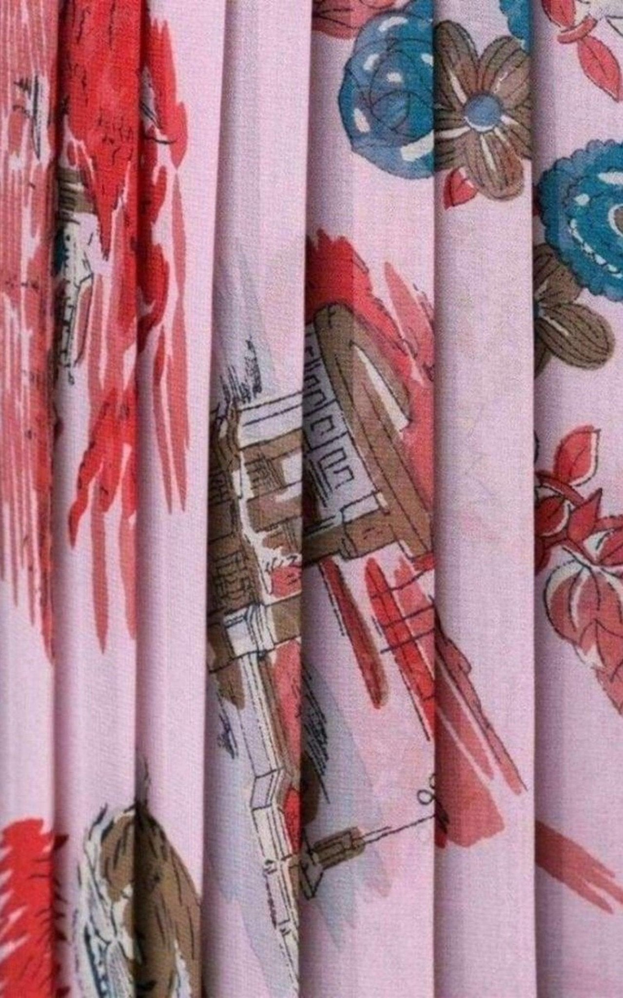 Sacai Souvenir Scarf Print Pleated Skirt - Runway Catalog