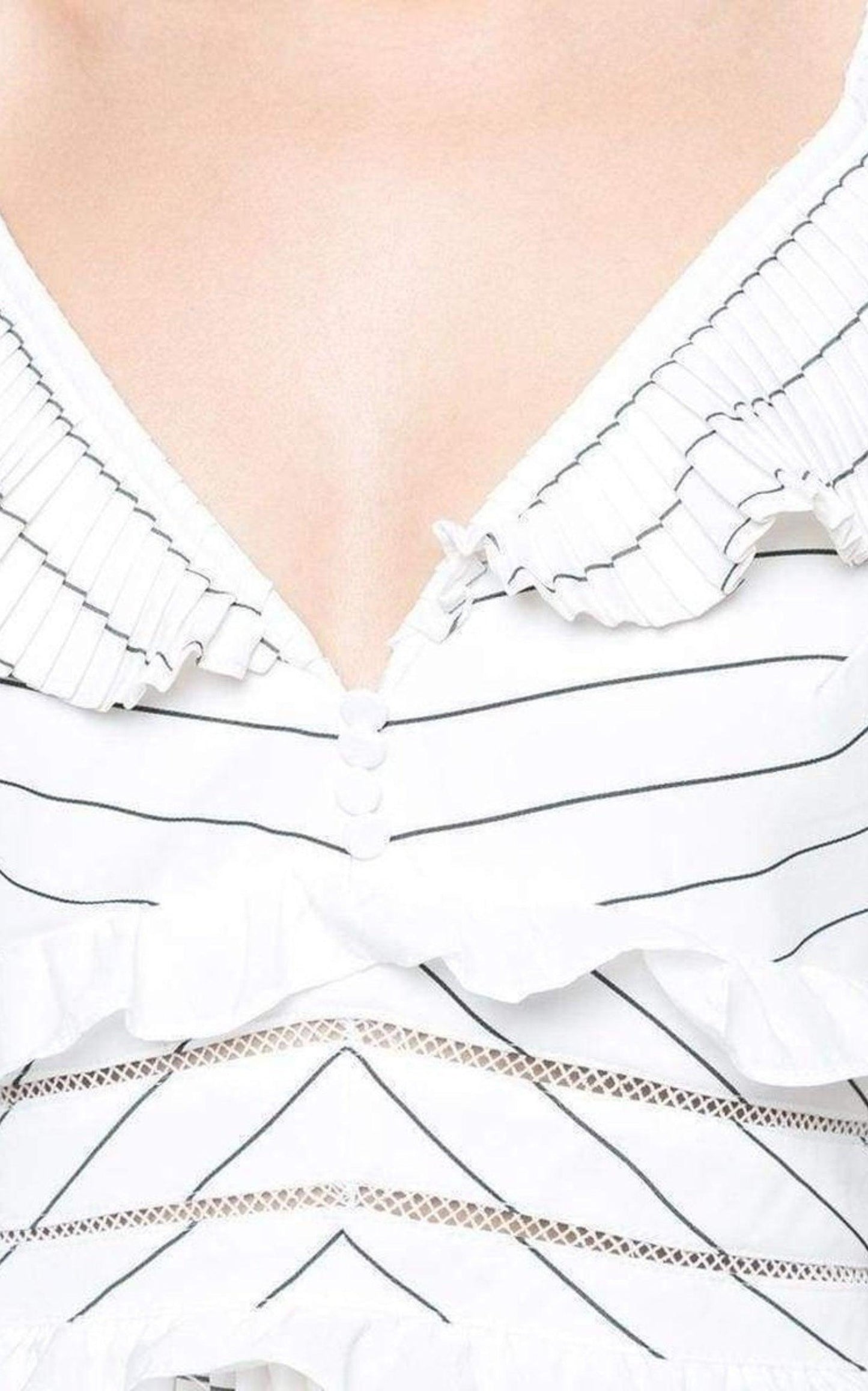 Monochrome Stripe Dress Self-Portrait