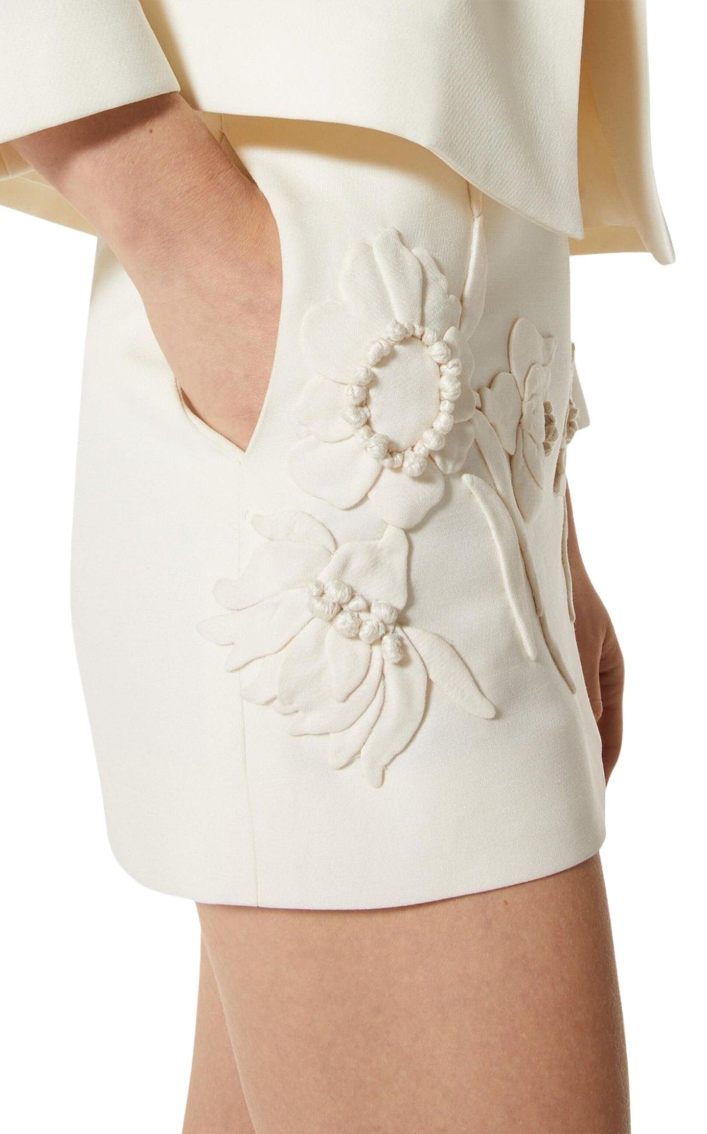 Floral-embroidered Mini Skirt Valentino