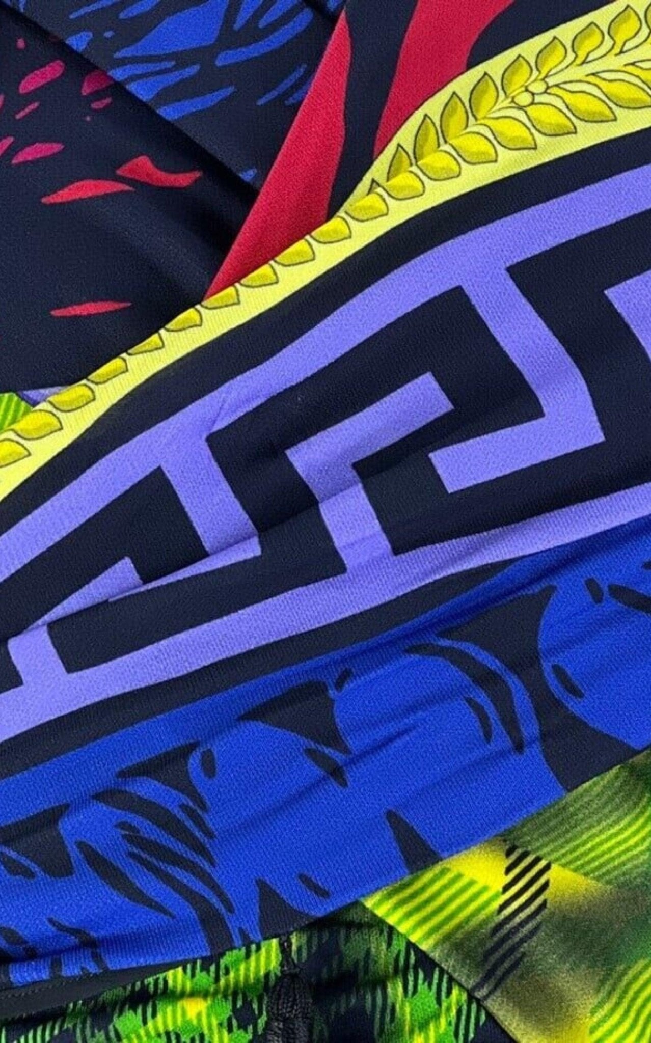 Versace Mega Mix Print Fringe Mini Dress - Runway Catalog