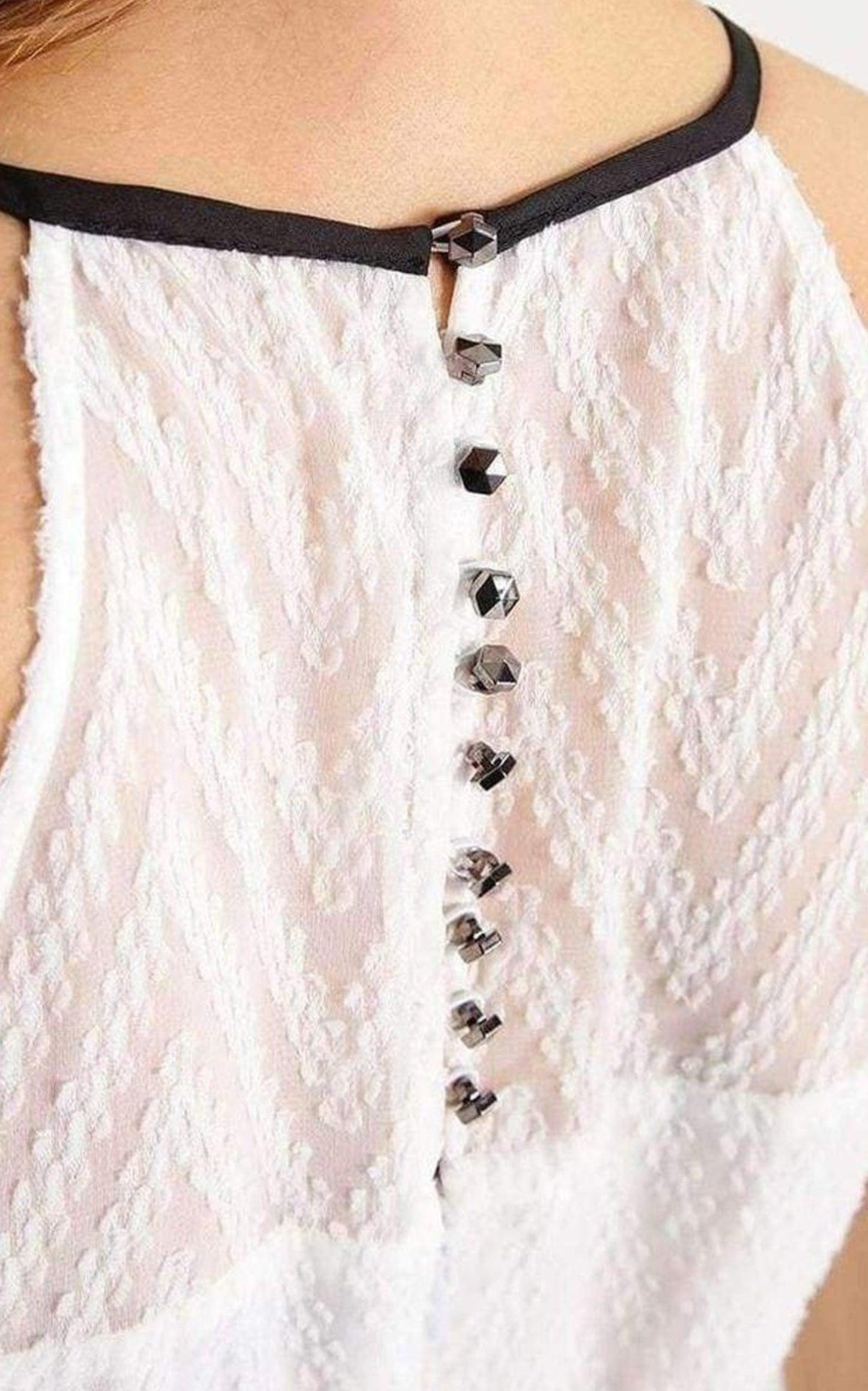 White Tiered Chevron Gown Zac Posen