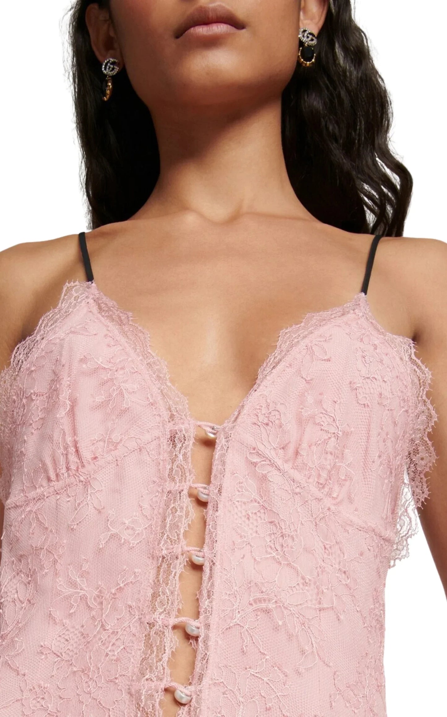 Lace Trimmed Lingerie Dress