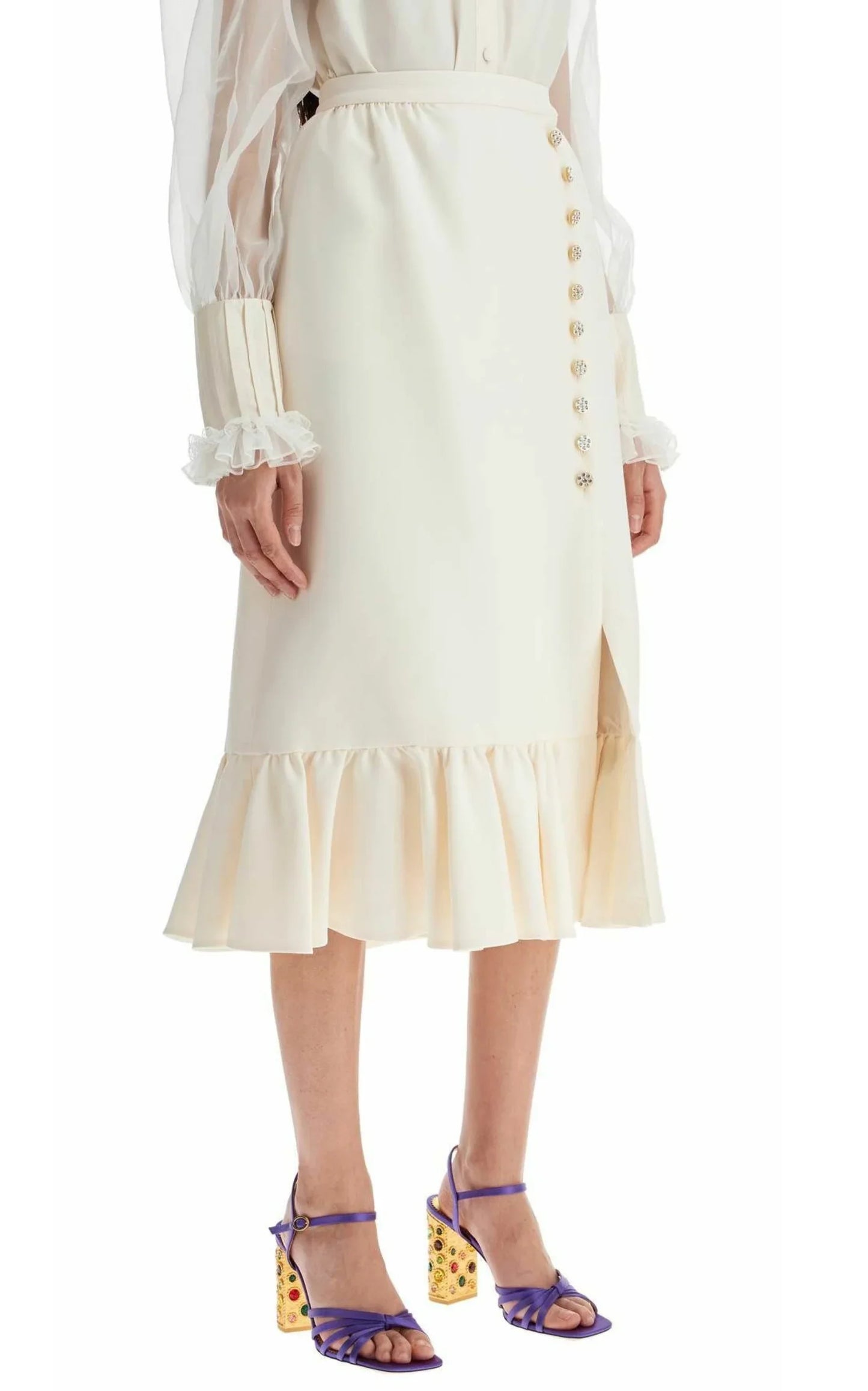 Crepe Couture Midi Skirt