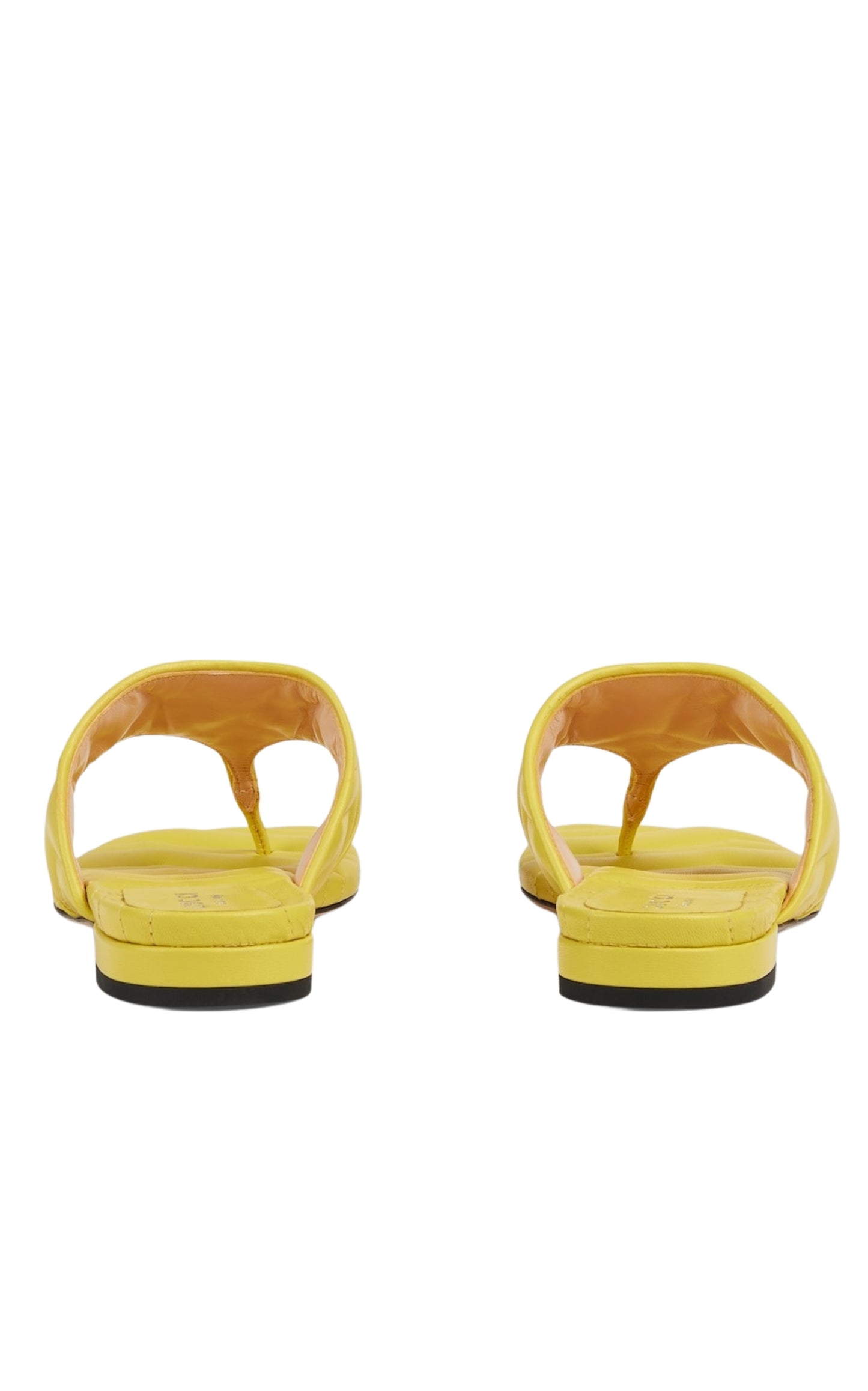 Double G Yellow Leather Sandals