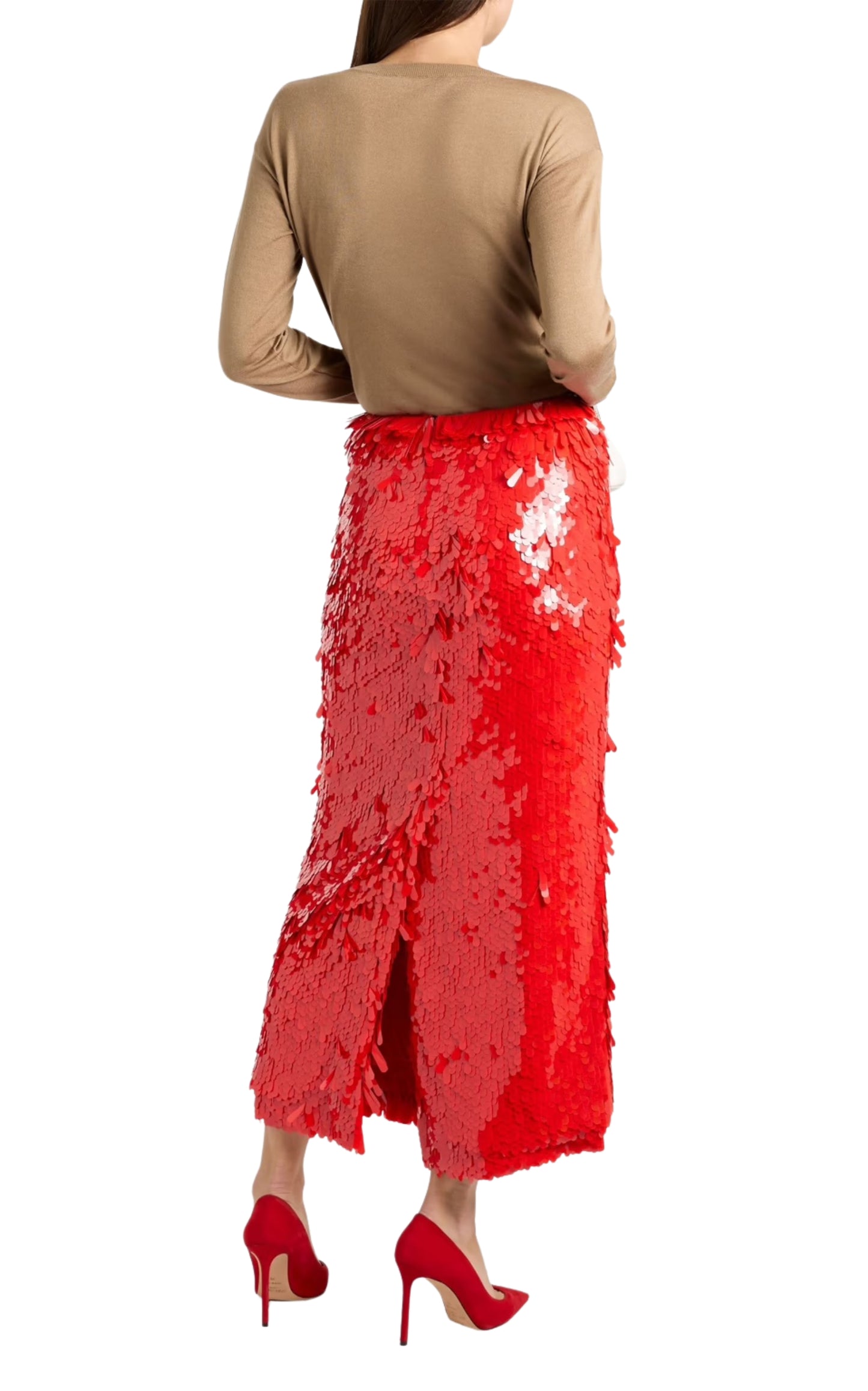 Sequinned Tulle Midi Skirt
