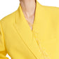 Feather-trimmed Virgin Wool Trench Coat-Capes-Valentino-IT 42-Yellow-Wool-Runway Catalog