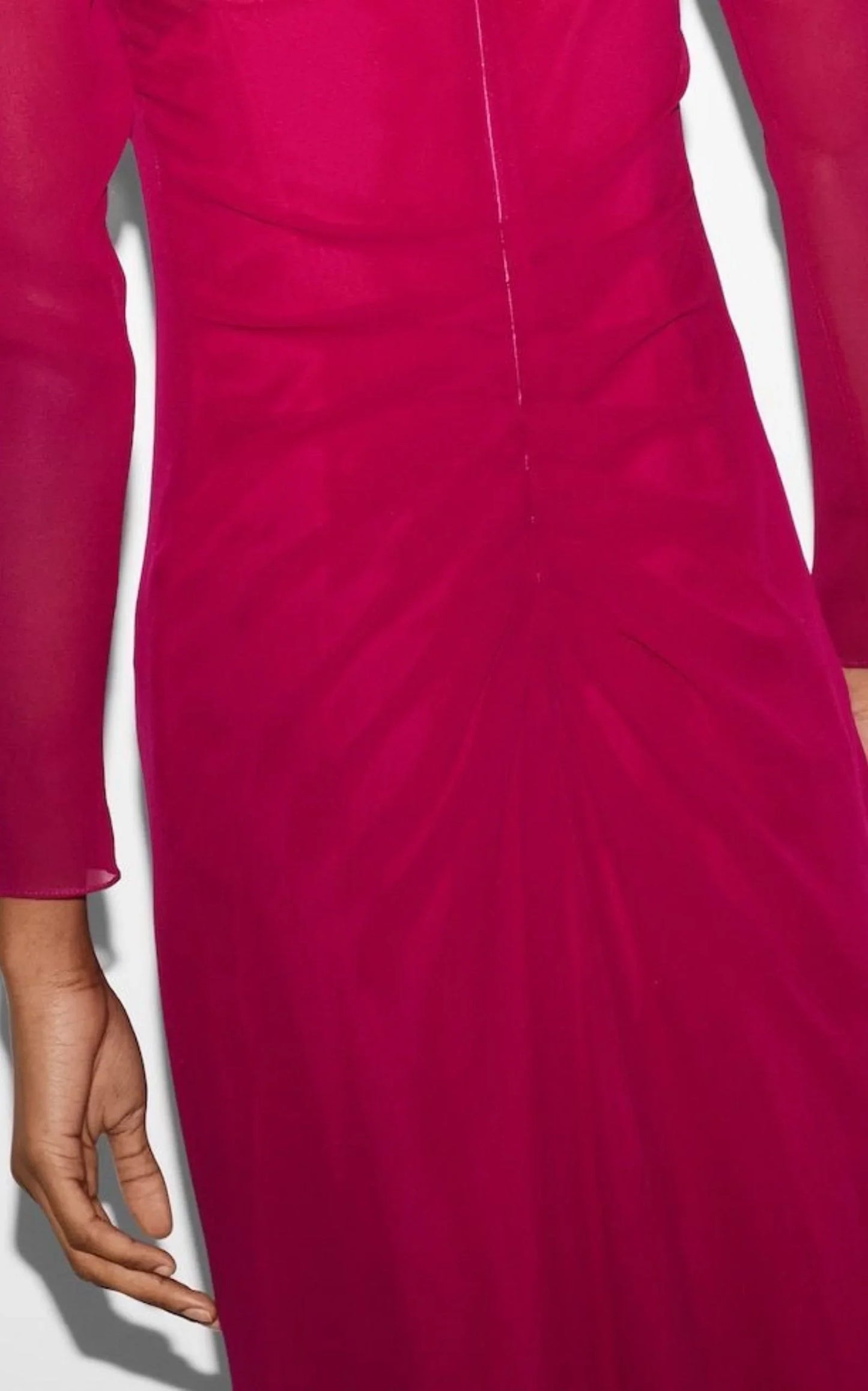 Gucci Fuchsia Silk Maxi Shirt Dress