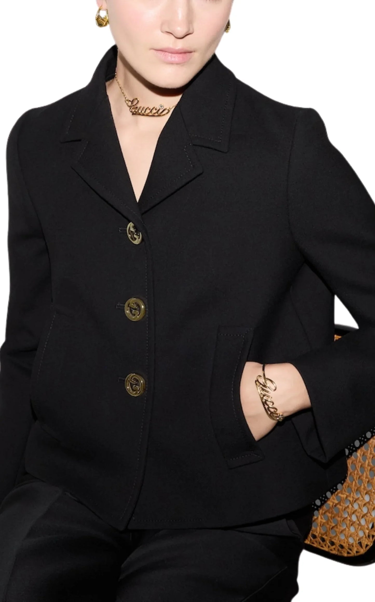 Gucci Cuff Bracelet with Logo Script