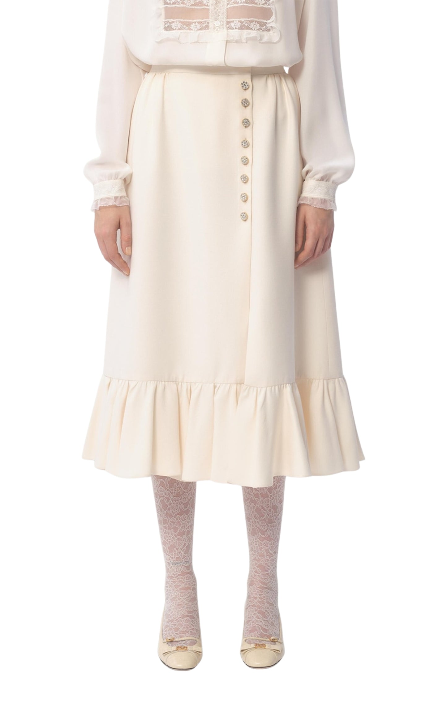 Crepe Couture Midi Skirt