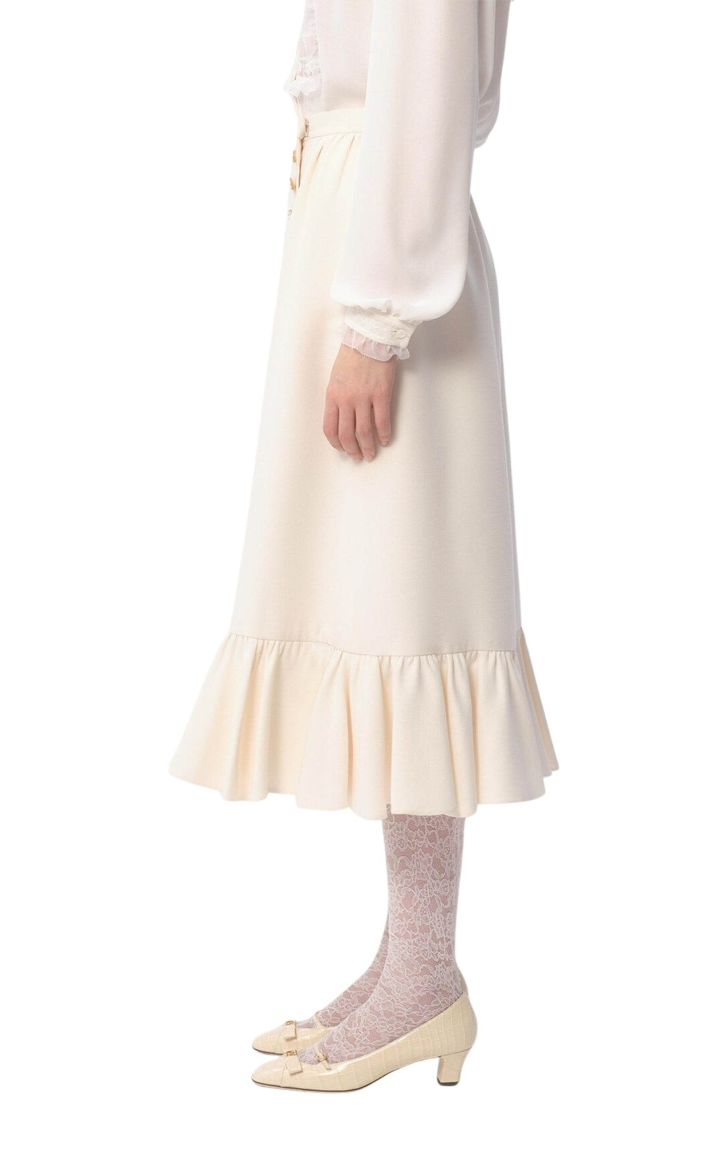 Crepe Couture Midi Skirt