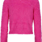 Pink Brushed Wool Cardigan-Sweaters & Sweatshirts-Gucci-S-Red-Mohair-Runway Catalog