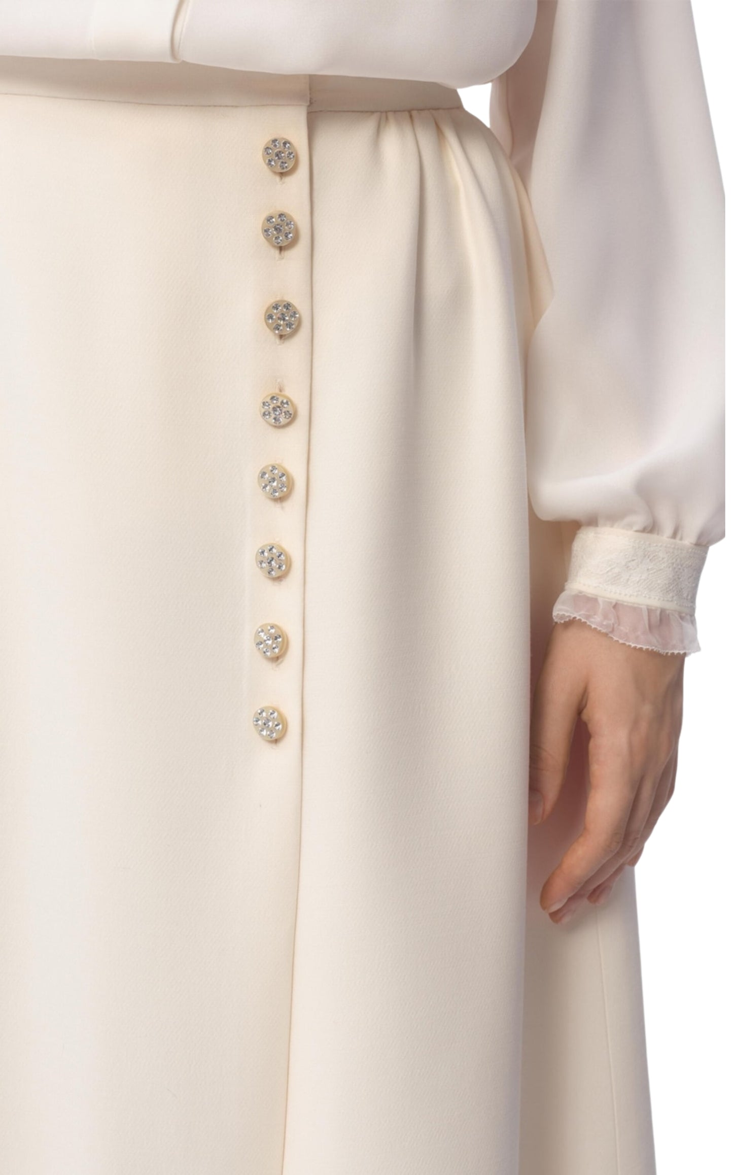 Crepe Couture Midi Skirt