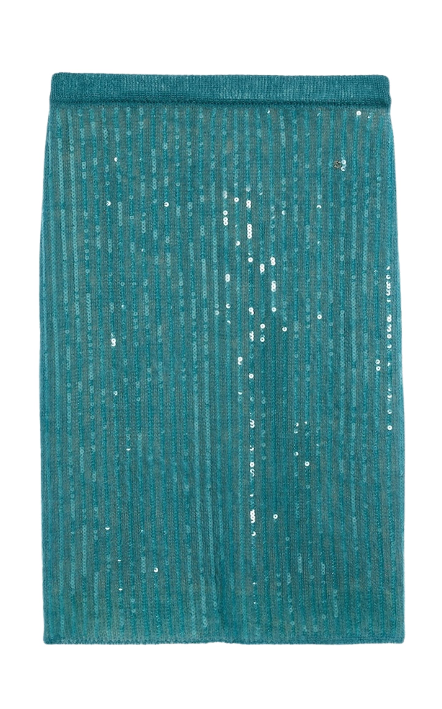 Mohair Silk Skirt With Interlocking G In Green