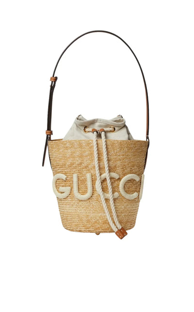 Gucci Shoulder Bag With Patch bucket bag