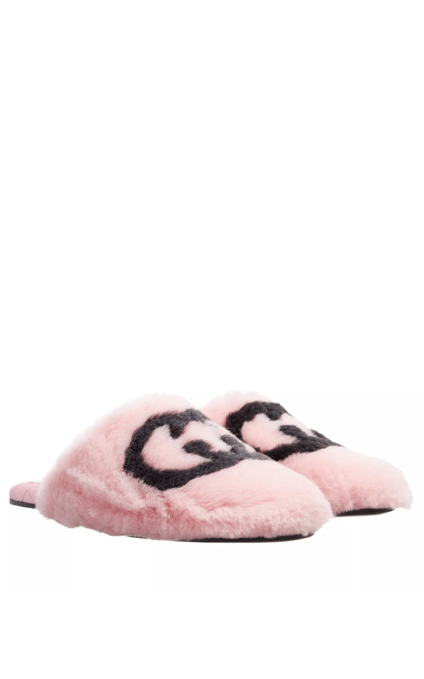 Gucci Interlocking G Faux Fur Slippers in Pink - Runway Catalog