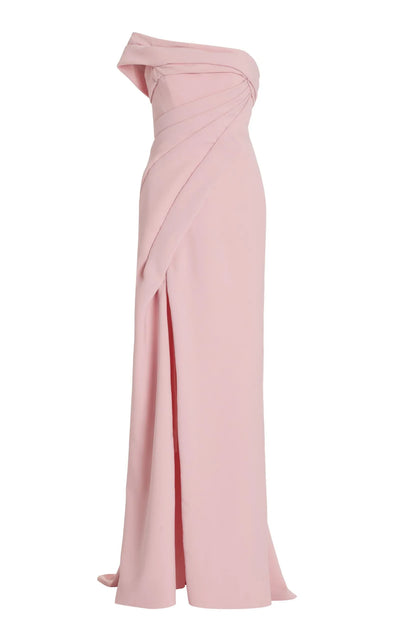Rosy Stretch Crepe Gown