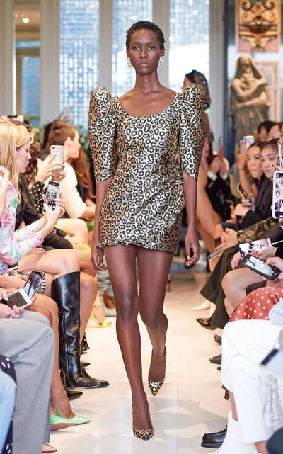 Lurex Leo Jacquard Mini Dress