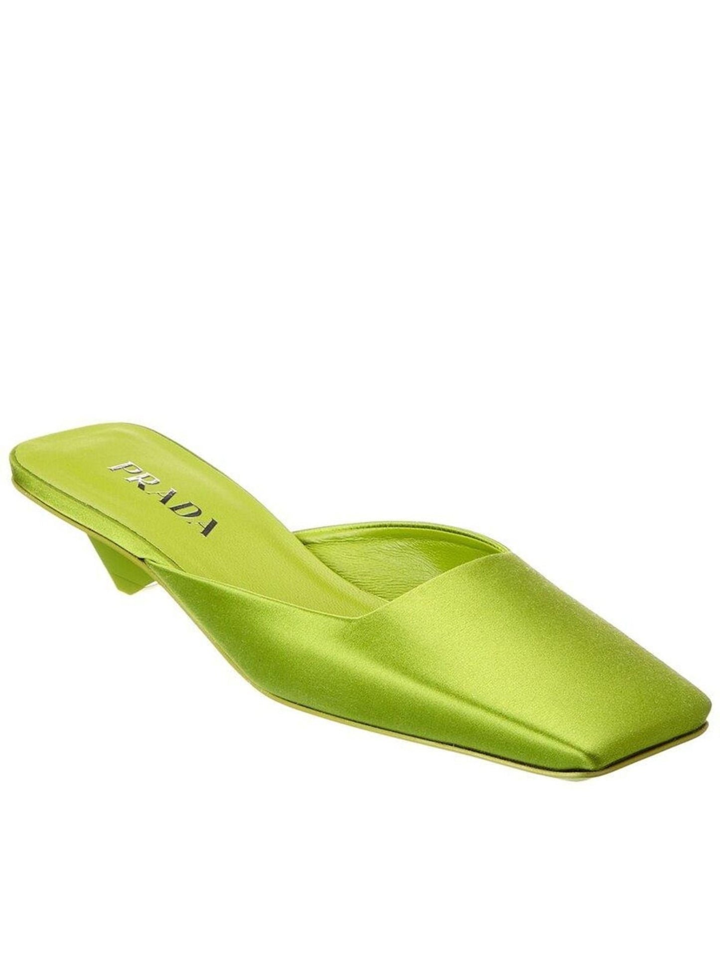 Green Satin Mules Loafers