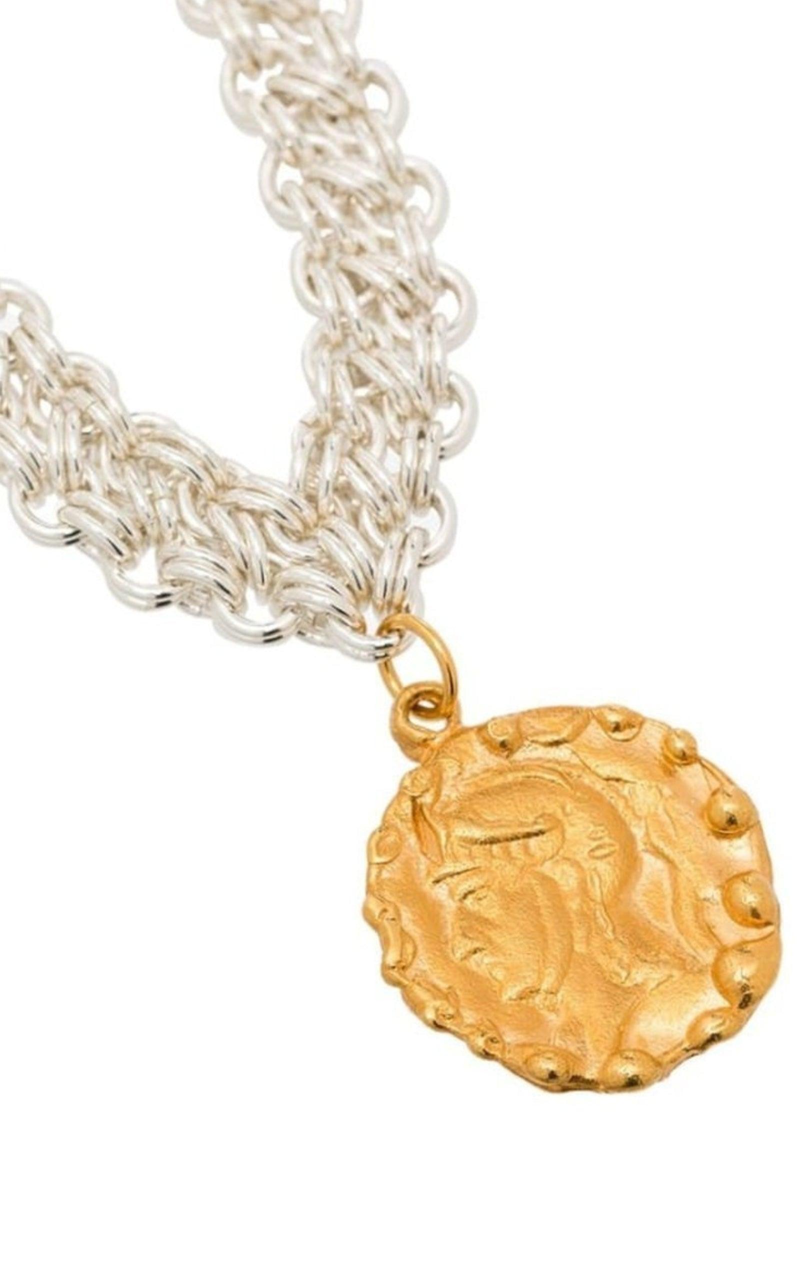  Alighieri24K Gold-Plated Woven Tapestry Amulet Necklace - Runway Catalog