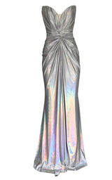 Silver Metallic Cocktail Dress