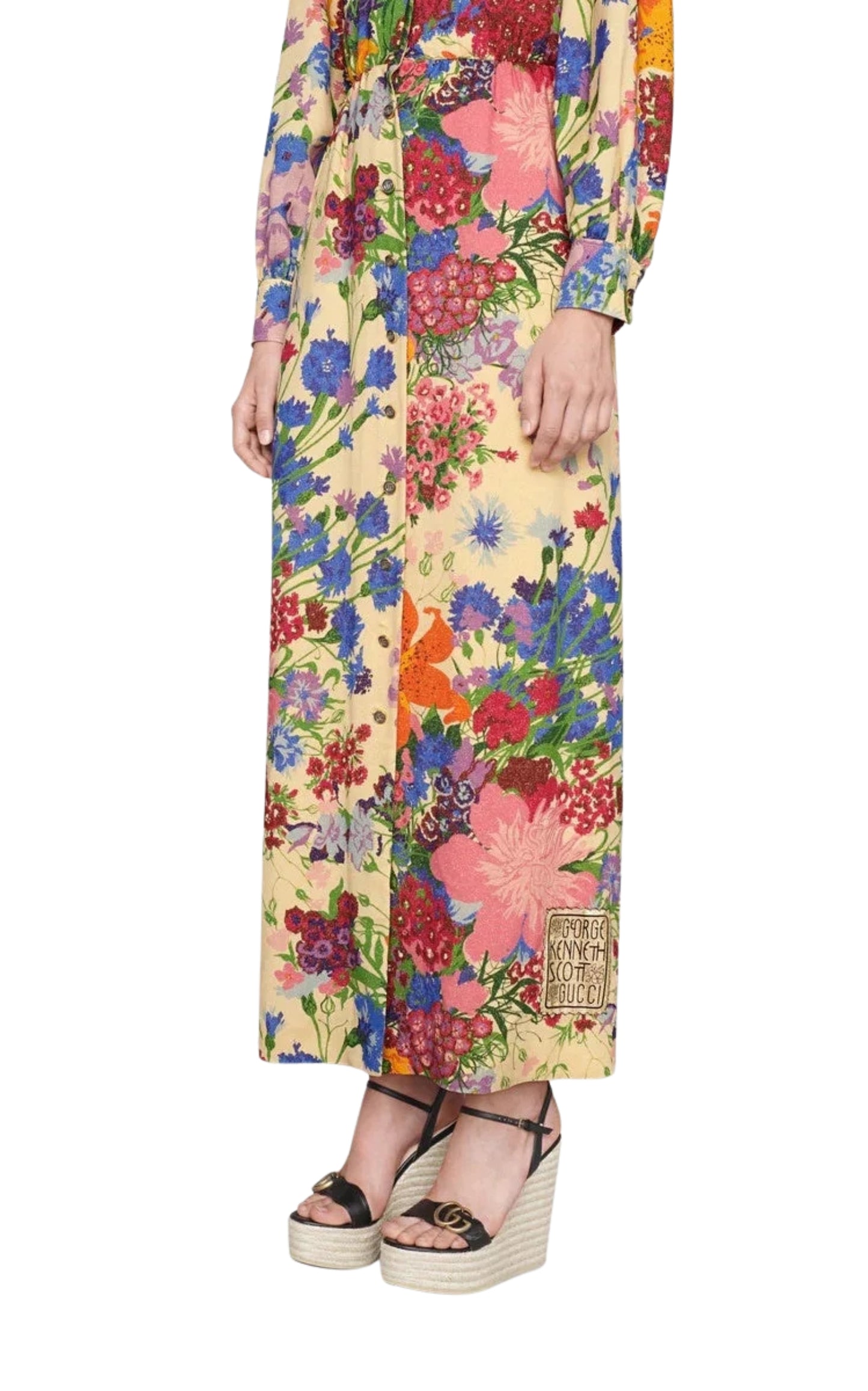 GG Espadrille Wedge Sandals