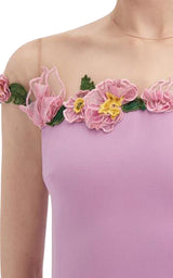 فستان قصير برقبة من Poppies Illusion