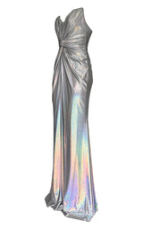 Silver Metallic Cocktail Dress