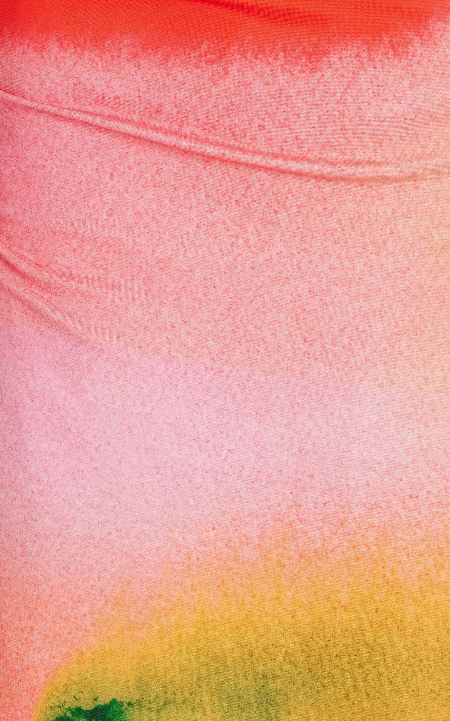 Draped Watercolor-Print Jersey Midi Dress