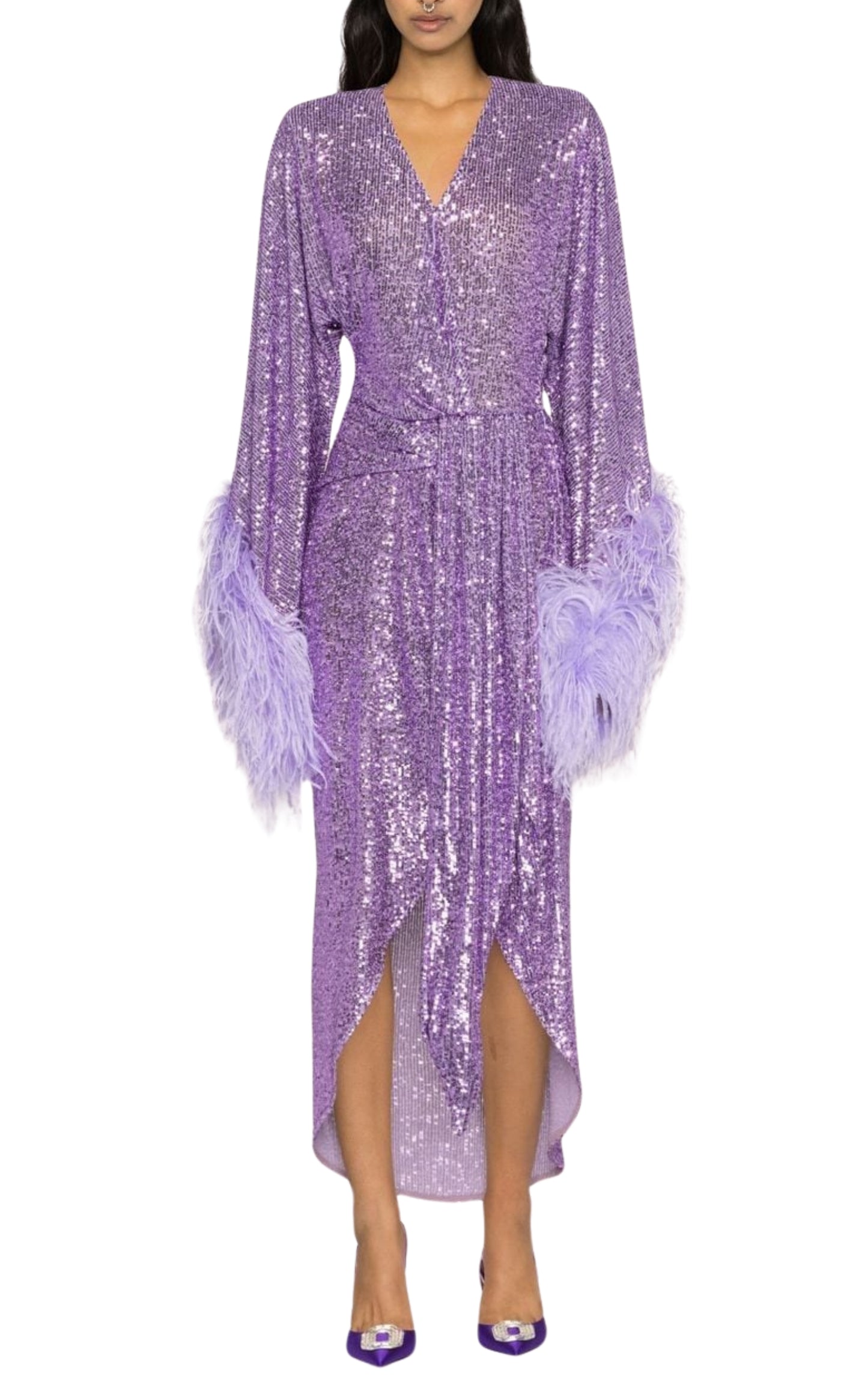 Feather Sequinned Dress