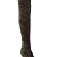  Saint LaurentElla Velvet Over-the-knee Boots - Runway Catalog