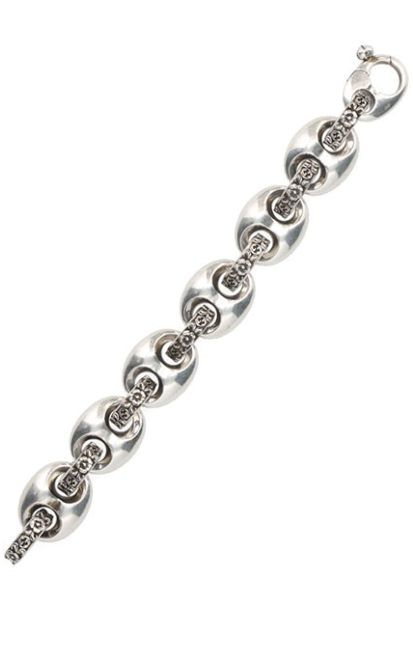 Sterling Silver Interlocking G Marina Chain Bracelet