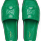 Gg Matelassé Slide Sandal I Grøn