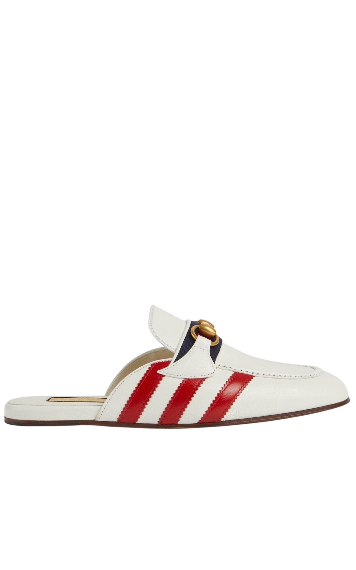 Adidas x Gucci Horsebit Leather Slipper-Loafers-Gucci-IT 36.5-White-Leather-Runway Catalog